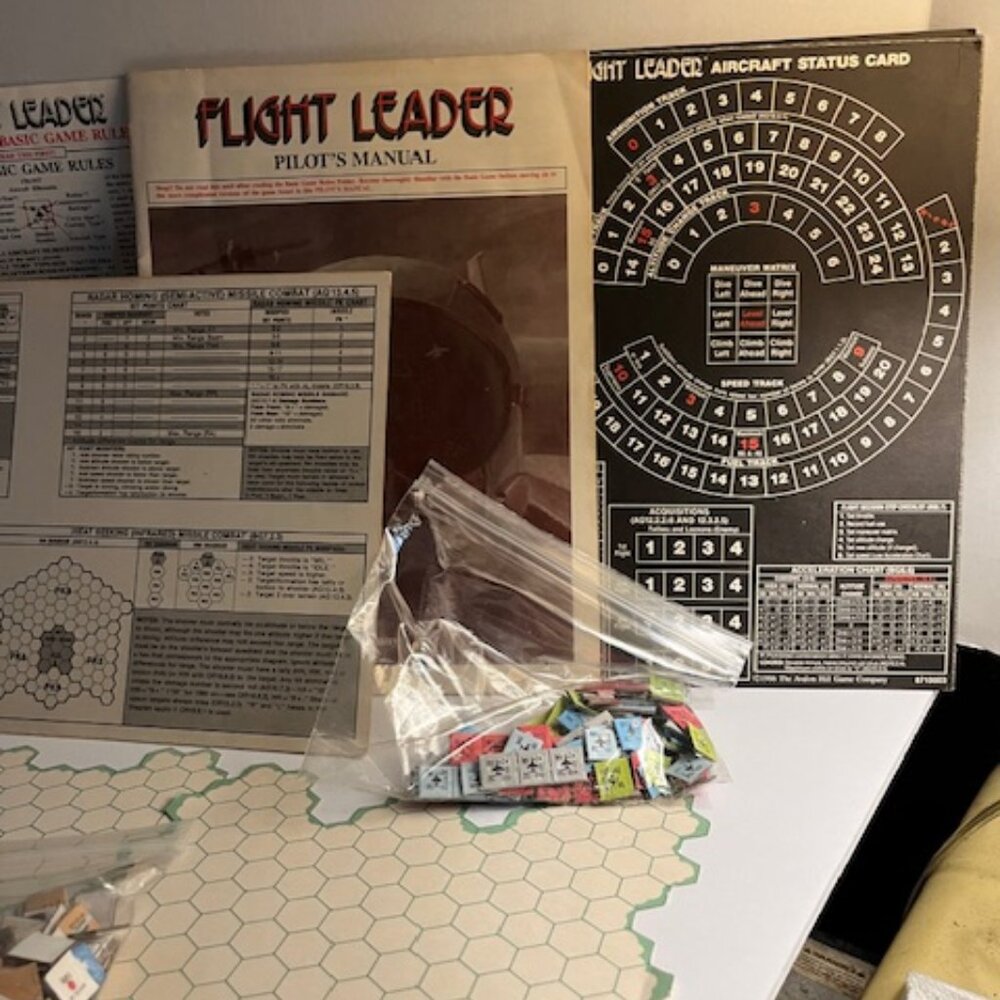 Flight Leader Air-to-Air combat by Avalon Hill, 1986. for parts see description